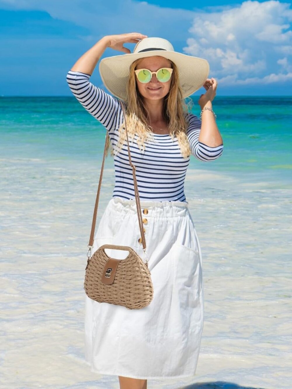 Clutch Purses for Women - Summer Beach Crossbody Bag with Adjustable Strap - Boh - Picture 2 of 6